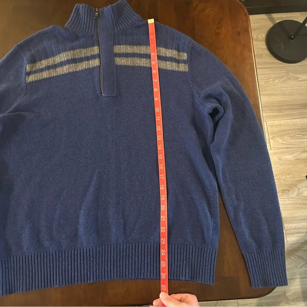Banana Republic Italian Yarn Mens Merino Wool Blend Quarter Zip Sweater Size M